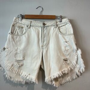 One Teaspoon Frankies Low Waist Long Length Denim Shorts